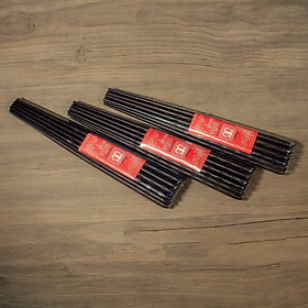 Hình ảnh Bộ 10 đôi đũa ăn cao cấp đũa đẹp đũa sạch tiện nút hạt ( chất liệu gỗ trắc )