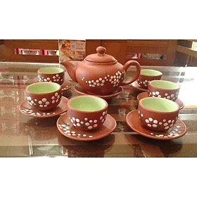 Mua Bộ ấm chén tử sa vẽ hoa mai