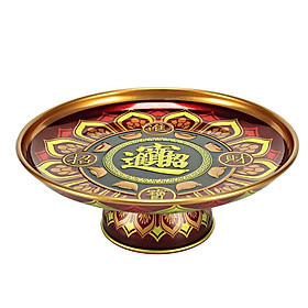 Mua ĐĨA MÂM ĐỰNG ĐỒ CÚNG TRÁI CÂY CHIÊU TÀI TIẾN BẢO CHẠM NỔI 23cm