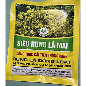 Phân bón lá Siêu rụng lá Mai đồng loạt gói 100Gr HAK