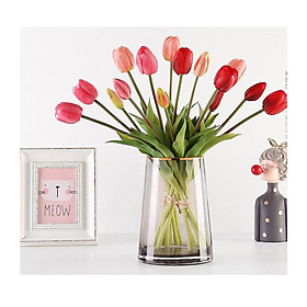 Mua Hoa giả  hoa tulip silicon trang trí phòng khách  decor bàn làm việc  kệ tủ  cửa hàng  màu sắc tự nhiên  giống thật AZ10