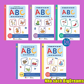 Vở Nhận Biết Và Tập Viết ABC Qua Các Trò Chơi Trí Tuệ (Bộ 5 Quyển) - Chuẩn bị vào lớp 1 - Giáo dục sớm phát triển tư duy cho bé
