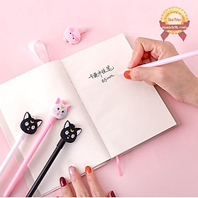 Bút nước dễ thương heo mèo thủy thủ mặt trăng