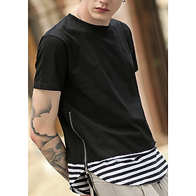Áo Nam Form rộng chất vải cotton Trùm Unisex dây kéo bên hông ZIPSOC