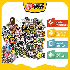 Bape - Set 30 sticker hình dán