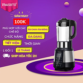 Máy làm sữa hạt Masuto 1,75L chuyên xay và làm các món sữa hạt, eatclean, ăn chay-HÀNG CHÍNH HÃNG