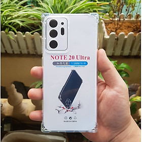 Ốp lưng Samsung Galaxy Note 20 Ultra/ Note 20 Ultra 5G - chống sốc gờ cao 4 góc trong suốt - Hàng chính hãng