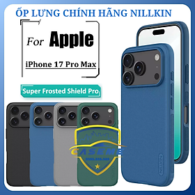 Ốp lưng dành cho iPhone 17 Pro Max Nillkin Super Frosted Shield Pro Matte dạng sần - Hàng chính hãng - Xanh rêu
