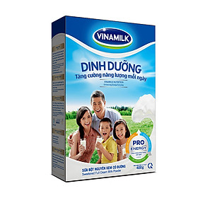 HỘP SỮA BỘT NGUYÊN KEM VINAMILK DINH DƯỠNG CÓ ĐƯỜNG - HỘP GIẤY 400G