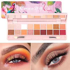 18 Colors Glitter Matte Shimmer Eyeshadow Palette Powder Long-lasting Waterproof Easy To Color Nude Eye Pigmented