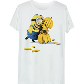Áo thun tay màu Minions ôm chuối ATFF056