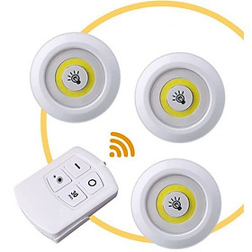 Mua Combo 3 Đèn ngủ đèn trang trí tủ trần nhà có điều khiển từ xa sử dụng pin 3A