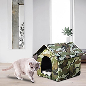 Outdoor Feral Cats Warm House Weatherproof Furniture Bed Cave Kitty Cabin Thickened Small Dogs Kennel Stray Cats Shelter for Indoor Outdoor