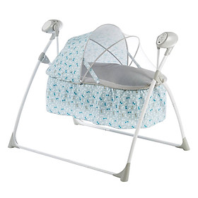 Nôi Ru Ngủ Cao Cấp Tự Động Có Nhạc Điều Kiển Từ Xa Mastela SG327 (Xanh)