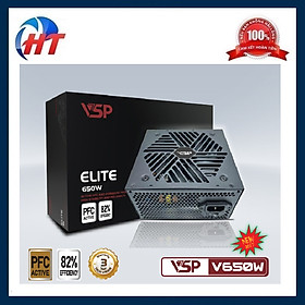 Nguồn VSP Elite V650W (650W) Dual Cpu Cable, Active PF - HT- HÀNG CHÍNH HÃNG
