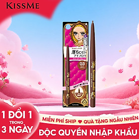 Bút Chì Sáp Kẻ Lông Mày Lõi Siêu Mịn Không Thấm Nước Màu Nâu Sáng #03 Kissme Heroine Make Quick Eyebrow 0.07 G