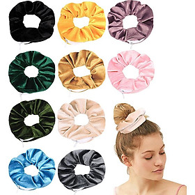 Mua 10X Velvet Hair Bands Scrunchie Ponytail Holder Soft Elastic Hairband Hair Ties tại Magideal2 Mua 10X Velvet Hair Bands Scrunchie Ponytail Holder Soft Elastic Hairband Hair Ties tại Magideal2