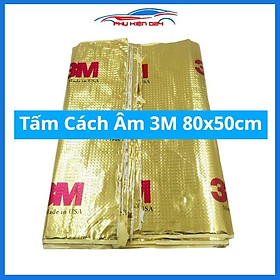 Tấm cách âm chống ồn 3M 2 lớp vàng 80x50cm có sẵn keo dán