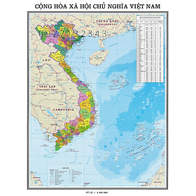Bản đồ Việt Nam khổ A1 KT 50cm x 70cm