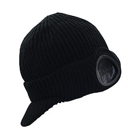 Men's Knit Newsboy Hat Goggles Beanie Warm Cap Windproof Unisex Adults