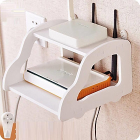 Mua Kệ Gắn Tường Đựng Bộ Phát Wifi  Router Wifi  Set Top Box Tivi 2 Tầng Tiện Lợi - Chính hãng