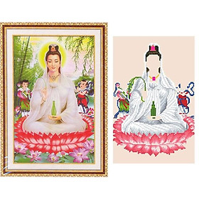 Mua Tranh đính đá Phật Quan Âm Lg1579 (35x50) chưa đính