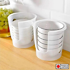 Mua Khay đựng bát đĩa cất gọn Sanada được làm từ nhựa PP cao cấp  kết hợp hoạt chất CEM-Bio kháng khuẩn an toàn- nội địa Nhật Bản