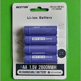 Pin sạc AA/AAA Beston chính hãng 1.5V kèm bộ sạc nhanh tự ngắt hàng cao cấp