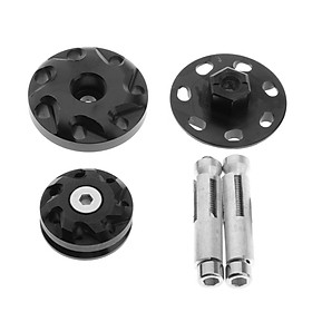 3-piece Motorcycle Frame Perforated Cover Plug Kit for