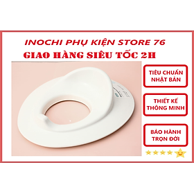 Miếng Lót Thu Nhỏ Bồn Cầu Cho Bé Tập Đi Vệ Sinh/ Bệ Ngồi Toilet , Bệ Bồn Cầu Có Đệm Cao Su Chống Trơn Trượt Đảm Bảo An Toàn Cho Bé- Chính Hãng inochi ( Tặng khăn đa năng )