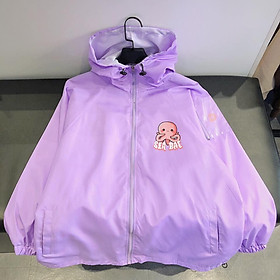 Áo Khoác Dù Hai Lớp Họa Tiết Hình Bạch Tuột