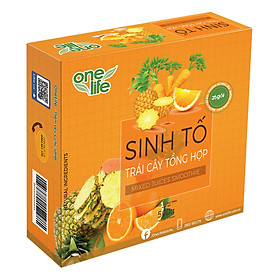 Sinh Tố Tổng Hợp Trái Cây Tự Nhiên OneLife (25 Gói x 20g / Hộp)