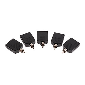 RCA Splitter AV Audio Video Converter 1Male to 2Female Cable Adapter Black