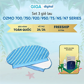 Mua Giẻ Lau Cho Robot Hút Bụi Lau Nhà Ecovacs (Dành Cho OZMO 700/750/920/950/T5 và N5/N7 Series) - Tặng nước lau sàn - Hàng Chính Hãng