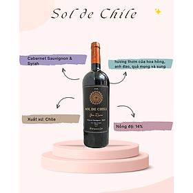 Rượu vang Sol de Chile Cabernet Sauvignon - Syrah Gran Reserva 
