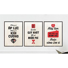 Mua Combo 3 Tranh Gỗ Treo Tường Tạo Động Lực Làm Việc