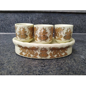 Mua Bộ kỷ chén Thờ nước bằng sứ mẫu phúc lộc thọ hình rồng BH1034