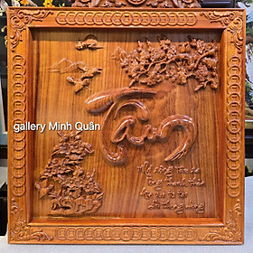 Tranh thêu tay -Tùng nghênh khách