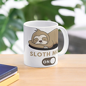 Cốc sứ tráng men sloth mode