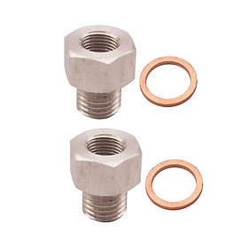 2x  Temp Adapter Heads 1/8 NPT To M12 X 1.5 Metric Stainless Steel