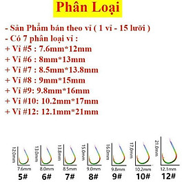 Lưỡi Câu Cá CJF, Lưỡi Câu TiTan 7 Màu Cao Cấp Lưỡi Câu Đài Có Ngạnh Siêu Bén LC8 đồ câu FISHING_HD