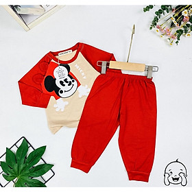 Đồ bộ ngủ dài tay cho bé trai, bộ ngủ dài tay cho gái size 5-26KG chất thun lạnh mềm mịn mát