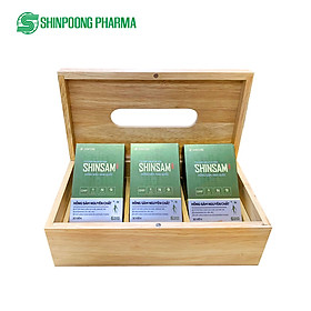 COMBO 3 HỘP KÈM HỘP GỖ - Shinpoong Shinsam Chiết Xuất Hồng Sâm 6 Năm Tuổi