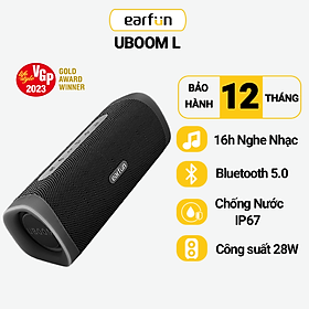 Loa di động EarFun UBOOM L - Bluetooth 5.0, Chống nước IP67, Pin 16 giờ, Kết hợp 2 loa Stereo - Hàng chính hãng