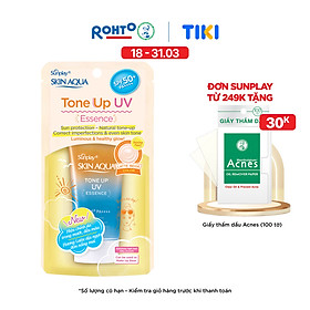 Kem chống nắng nâng tông Skin Aqua Tone up Latte Beige cho mọi tông da, dạng tinh chất Sunplay Skin Aqua Tone Up UV Essence Latte Beige SPF 50+ PA++++ 50g