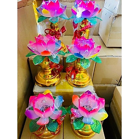 Mua Combo 2  đèn hoa sen  nhựa   để bàn thờ    7 màu rất đẹp  và  sang trọng giúp cho không gian thờ phụng trở nên sinh động và ấm áp hơn 