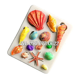 Mua Khuôn silicone làm rau câu sao biển  sò  ốc biển - Mã số 1388