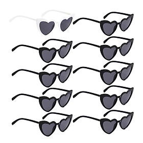 Heart Sunglasses Eyeglasses Photo Props for Party Festival Traveling Girls Ladies