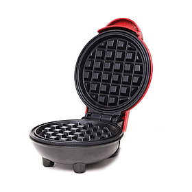 Mini Electric Waffle Maker, Portable Electric Non-Stick Waffle Iron, Round Waffle Maker Grill Machine for Single Waffle,