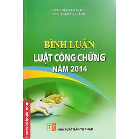 Hình ảnh sách Bình Luận Luật Công Chứng Năm 2014 